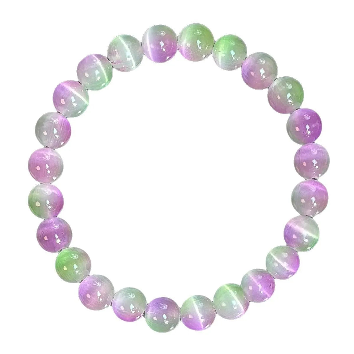 1pc/Pink and purple cat's eye bracelet symbolizes wealth and prosperity. A jewelry gift for women, perfect for all...