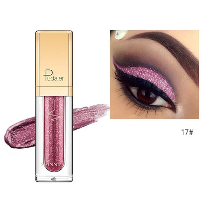 New Make Up Liquid Eyeshadow Waterproof Glitter Pigments Purple Gold Metalic Women Beauty Gel Eye Shadow Cream 18 Colors...