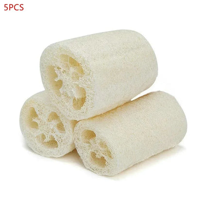 5PCS/10PCS Shower Sponge Scrubber Natural Loofah Luffa Scrubber Kitchen Clean Dish Rag