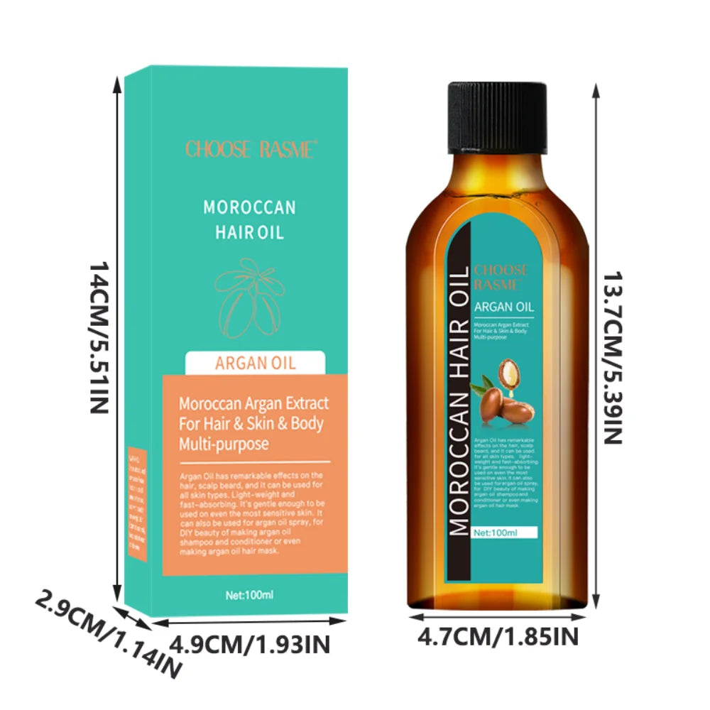 Moroccan Thick Hair Essential Oil Repair Hair Damage, Prevent Hair Loss, Smooth Hair, Nourish Hair Care Oil