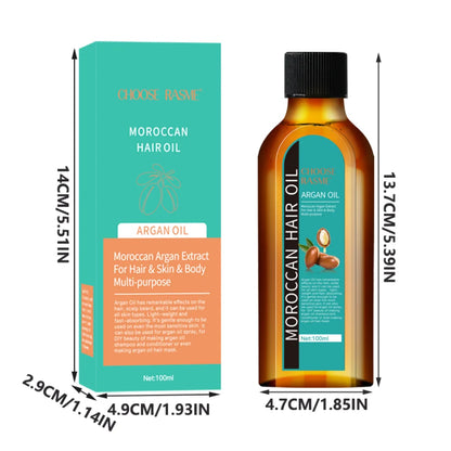 Moroccan Thick Hair Essential Oil Repair Hair Damage, Prevent Hair Loss, Smooth Hair, Nourish Hair Care Oil