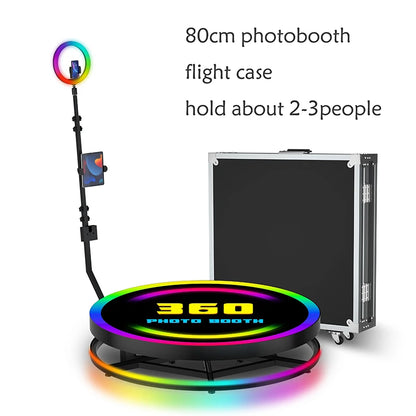 2025 portable 360 Photo Booth Automatic Video Booth LED Fill Lights Stanchion Posts Queue for 360 booth photo shoot...