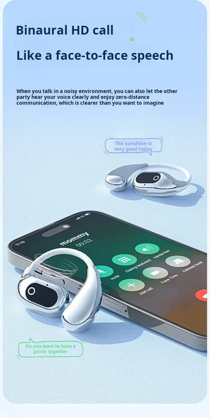 Origin Bluetooth Wireless Earphones AI Real Time Translation Earbuds for Xiaomi OWS Ear Hook Headset HD Call Music Headphone - Kimlud