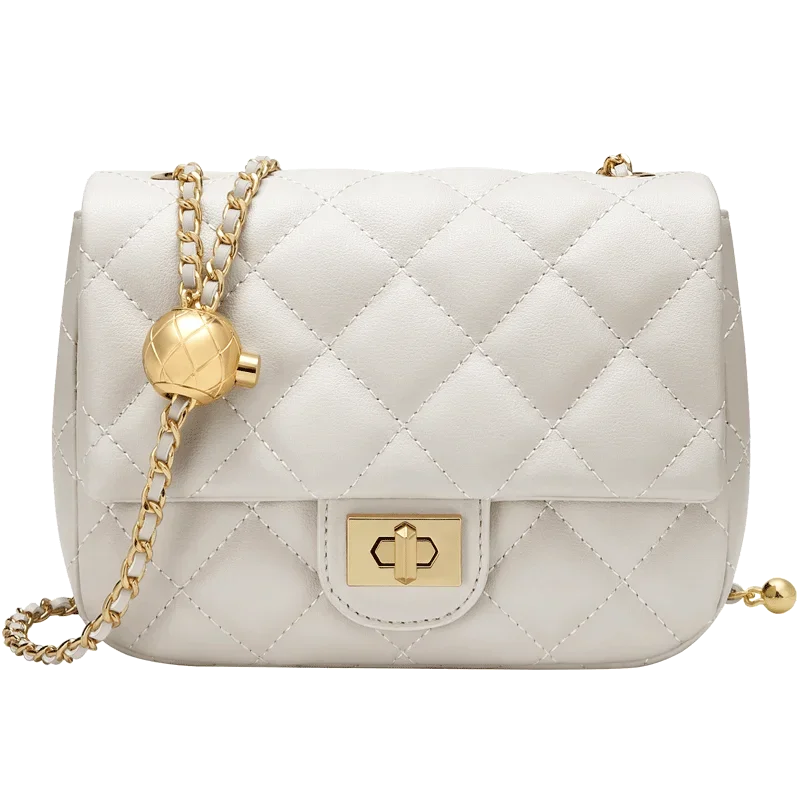 GOLF Lingge Chain Womens Small Square Bag Leather Shoulder Mini Crossbody Bags Banquet Handbag New Fashion Items for Women 2024 - Kimlud