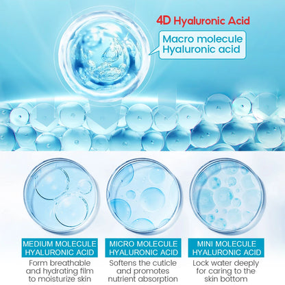 VIBRANT GLAMOR Hyaluronic Acid Facial Serum  Skin Care 10PCS