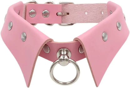 Gothic Leather Choker Necklaces Black Punk Nightclub Jewerly Accessories for Women Girlfriend