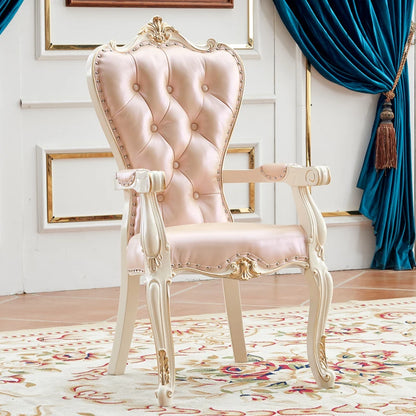 European Solid Wood Dining Chair Princess Lazy Throne Luxury Lounge Chair Fashion Butterfly Ergonomic Muebles Entrance Furniture - Kimlud