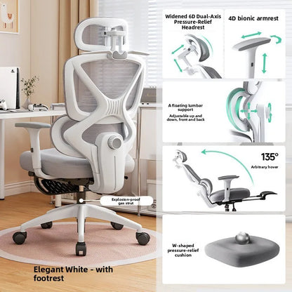 Ergonomic Office Chair with Adjustable Lumbar Support Breathable Reclining Desk Chair for Home Long Sitting Sturdy &...