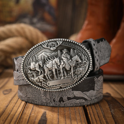 Vintage meets fashion! PU alloy buckle belt, suitable for both men and women, to create a personalized Western style |...