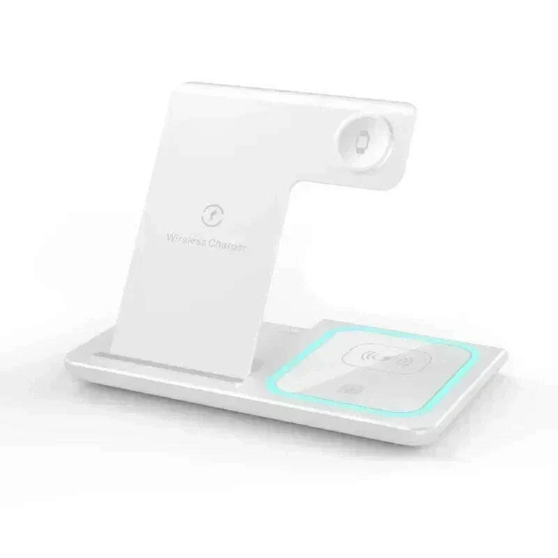 Desktop 3 In 1 Wireless Charger Stand Pad Foldable Phone Fast Charging Station Holder For iPhone 16 15 14 Pro Max iWatch Airpods