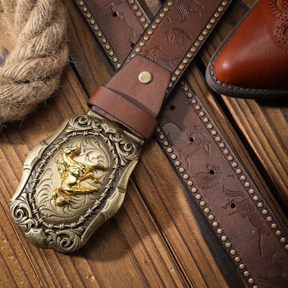 Vintage and fashion collision!  PU leather alloy buckle waistband, for both men and women, to create a personalized western styl