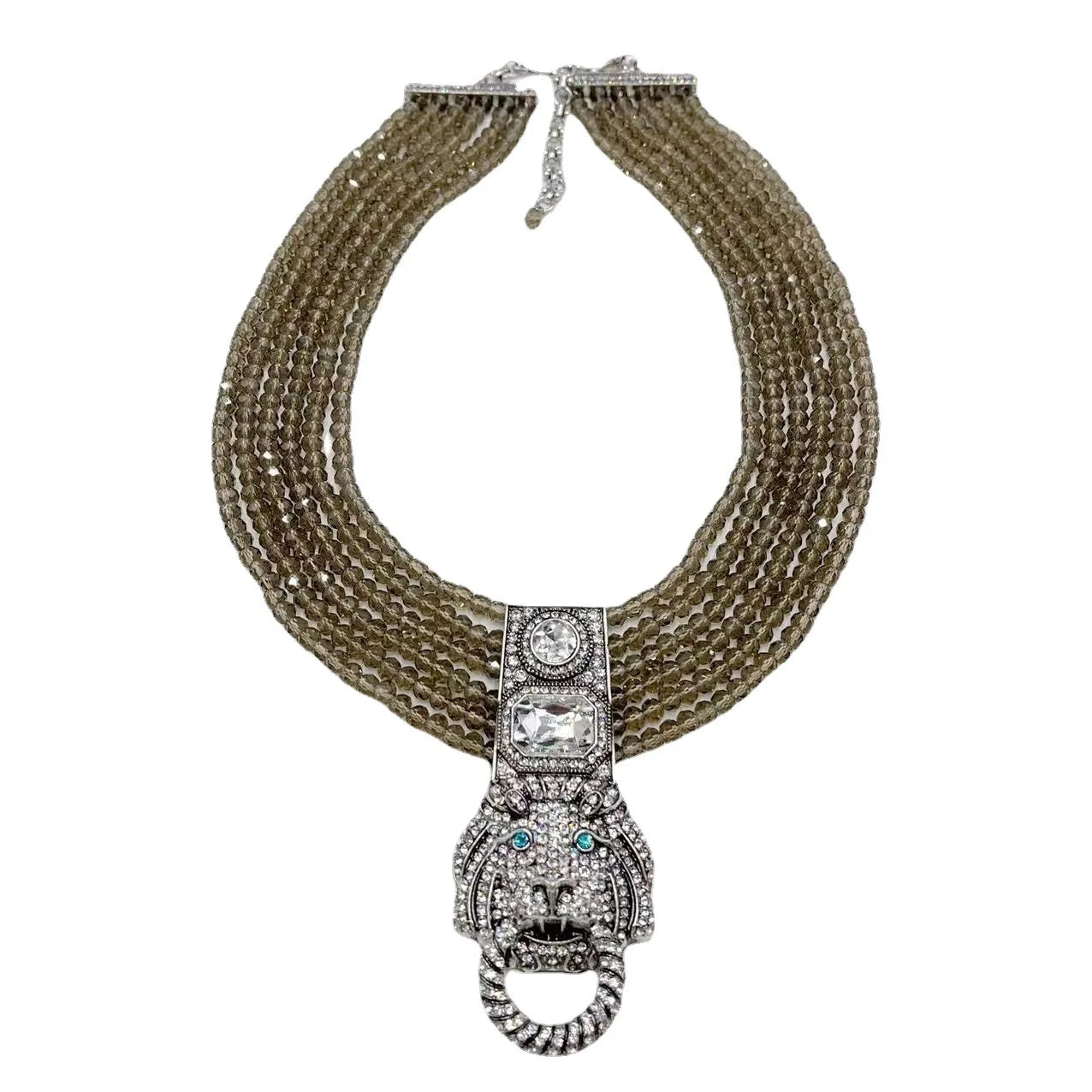 Qingdao Heavy Industry Retro Style Necklace Artistic Glass Multi-Layer Standard Relief Western Necklace | Kimlud Premium...