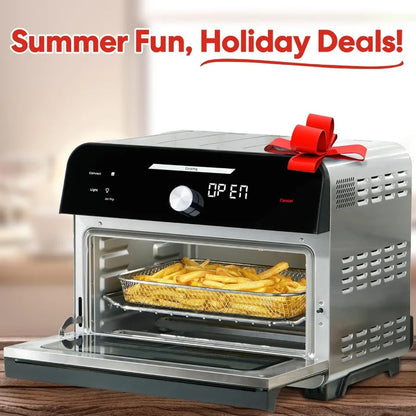 19QT 18L Toaster Oven Air Fryer with 10in1 Functions for Home Kitchen Fits 12 Pizza Ideal for Crisping Broiling Baking Roasting - Kimlud
