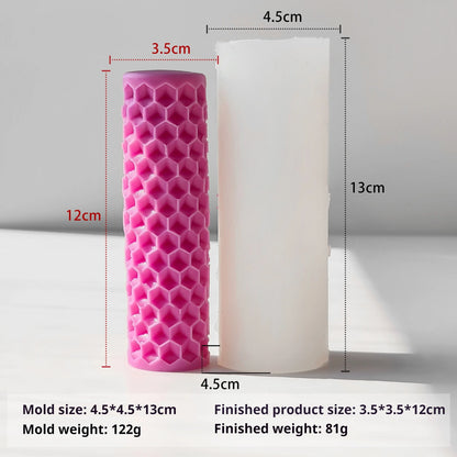 3D Silicone Candle Soap Mold Handmade DIY Plaster Sculpture Honeycomb Cylinder Homemade Scented Aromatherapy Gifts silicone mold