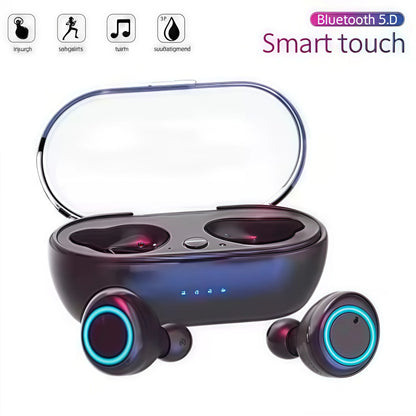 TWS Wireless Bluetooth 5.0 Earphones Touch Control 9D Stereo Headset with Mic Sport Earphones Waterproof Earbuds LED Display