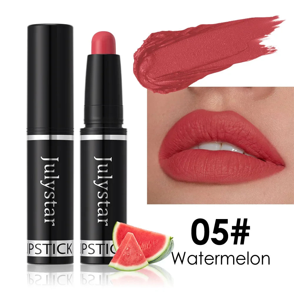 10 Color Nude Brown Matte Lipstick Pen Waterproof Lasting Non-Stick Cup Velvet Fruit Lipstick Lip Tint Pencil Makeup Lip...