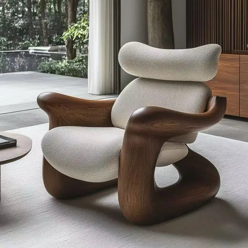 Beige Design Living Room Chairs Trending Italian Wooden Occasional Chairs Living Room Arm Ergonomic Fauteuils De Salon Furniture - Kimlud