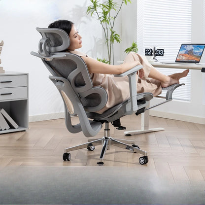 Ergonomic Office Chair High Back Mesh Swivel Adjustable Lumbar Support Headrest Recliner Computer Desk Chair Comfort Home Dorm