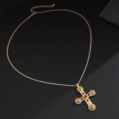 Ingemark 3 Styles Creative Big Imitation Pearl Beads Chain Necklace for Men Hip Hop Jesus Cross Pendant Choker Male Jewelry Gift