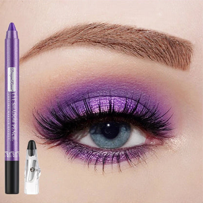 Metallic Blue Pearlescent Eyeshadow Pencil Stick Lasting Waterproof Smoky Glitter Grey White Purple Eye Shadow...