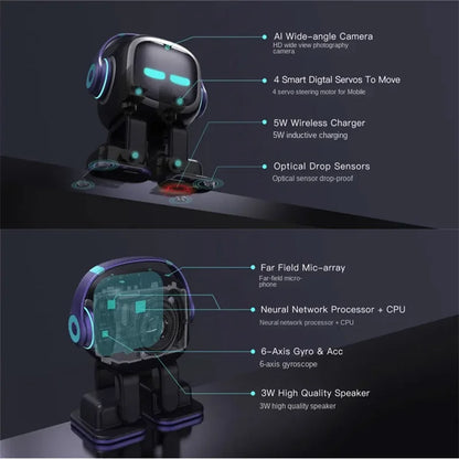 Smart EMO Robot Companion Ai Toy Cute Emopet Intelligent AI Voice Electronic Pet Mini Toys Robots Desktop Decoration Adult Gifts - Kimlud