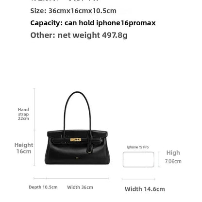 JW PEI Women's Briefcase, New Style, Handbag, Shoulder Bag, Underarm Bag, Niche Design, Baguette Bag - Kimlud