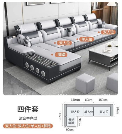 Fabric sofa modern simple living room combination large and small apartment furniture cat scratching skin leave-in technology cl