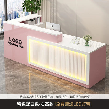 Simple Salon Luxury Reception Desk Decorations Custom Reception Desk Beauty Mostrador Recepción Commercial Office...