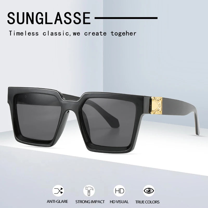 Square Sunglasses Men Luxury Brand Designer Men Eyeglasses Luxury Retro High Quality UV400 Gafas De Sol Hombre | Kimlud...