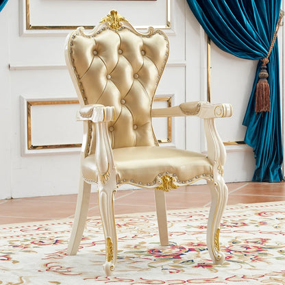 European Solid Wood Dining Chair Princess Lazy Throne Luxury Lounge Chair Fashion Butterfly Ergonomic Muebles Entrance Furniture - Kimlud