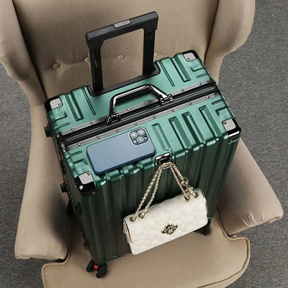Large Capacity Suitcase Universal Wheel Travel Bag Lightweight Carry-on Boarding Trolley Luggage Aluminum Frame 20/30 inch
