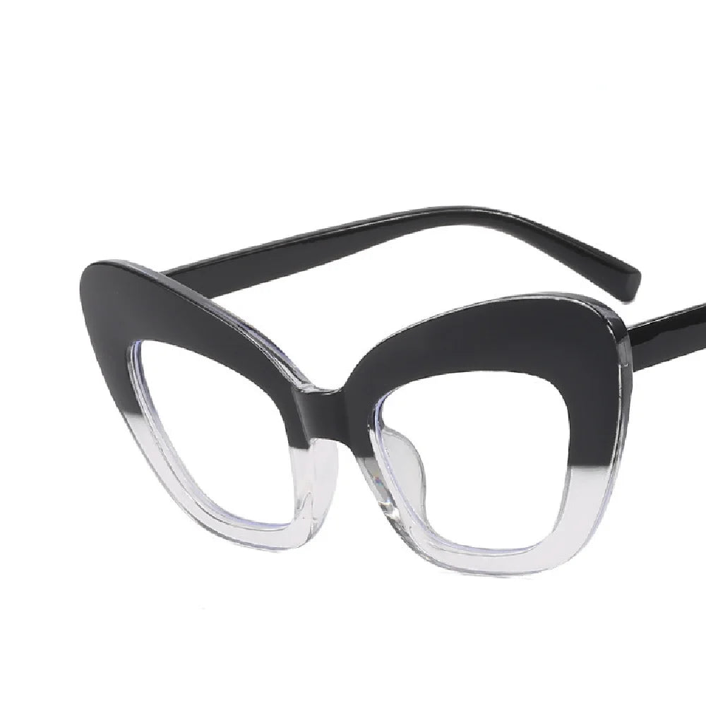 Cat Eye Anti Blue Light Eyewear Frame Women Oversized Vintage Clear Lens Leopard Eyeglasses Frame Computer Prescription...