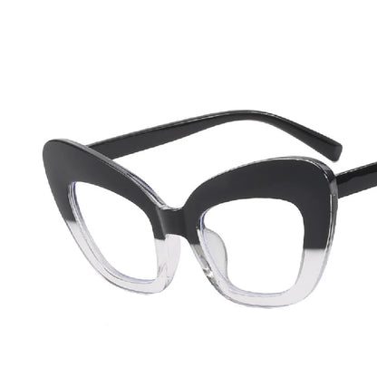 Cat Eye Anti Blue Light Eyewear Frame Women Oversized Vintage Clear Lens Leopard Eyeglasses Frame Computer Prescription...