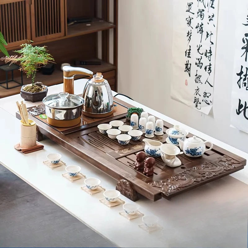 Kung Fu Ceremony Tea Tray Rectangle Drainage Pot Drip Accessories Luxury Tea Tray Hospitality Valet Bandejas Home Decorationgs - Kimlud