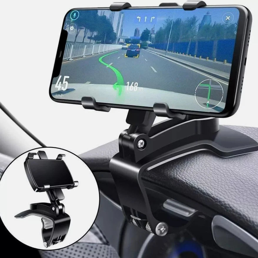 1PCS Quality Universal Car Phone Holder Portable 360° Degree Rotatable Multi-function Car Smartphone Mobile Phone Holder Clip