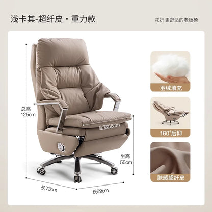 Aesthetics Massage Chair Swivel Lift Comfortable Office Nordic Design Rotating Chair Footrest Ergonomic Bureau Meuble...