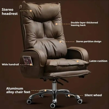 Recliner Ergonomic Office Chairs Computer Boss Leather Executive Chair Lounge Swivel Cadeira De Escritorio Office...
