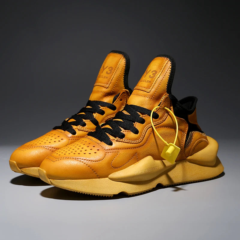 Handcrafted Casual Shoes For Men In Calf Leather Round-toe Men's Sneakers Women's Sneakers Sports Shoes For Women Size 35-46 - Kimlud