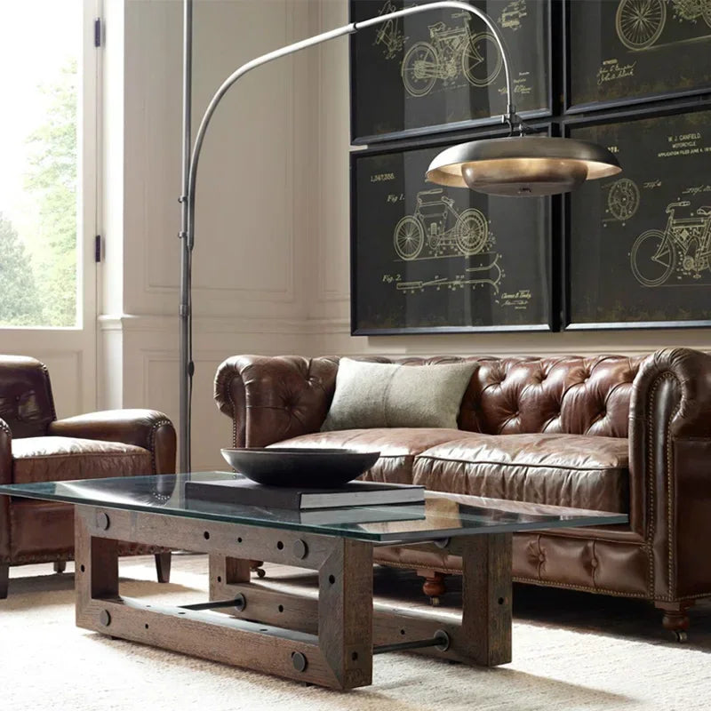 A Luxury vintage Chesterfield Sofa Antique Deep Button American 3 sitzer leder sofa Luxurious Elegant royal wohnzimmer...