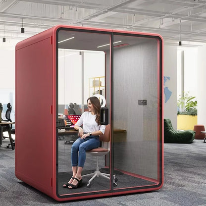 Business Negotiation Soundproof Booth High Privacy Acoustic Meeting Pod Customized Luxury Finish For High-End Hotel Business