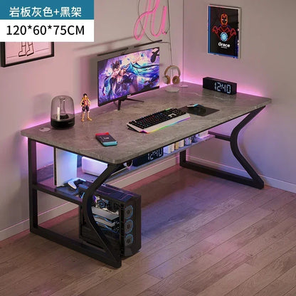 Simple Desktop Computer Desks Home Bedroom Workbench Gaming Tables Office Furniture Student Study Writing Desk and Chair Set E C