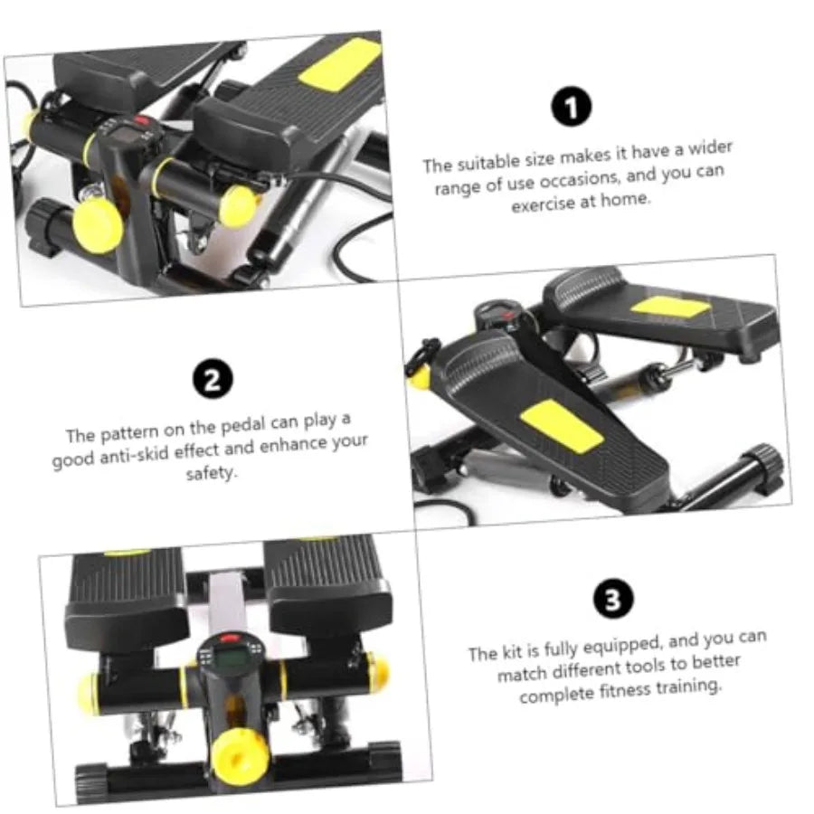Pedal Exerciser Stepper Exercise Machine Home Pedal Exerciser Stainless Steel Plastic Armrests Stair Stepper
