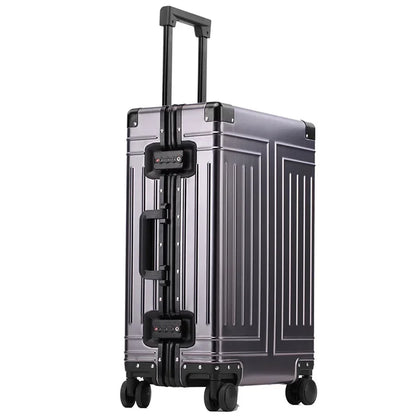 COLENARA 20"24"26"29Inch Full Aluminum Magnesium Alloy Boarding Box Suitcase Men's Business Trolley Case Travel Luggage Bag