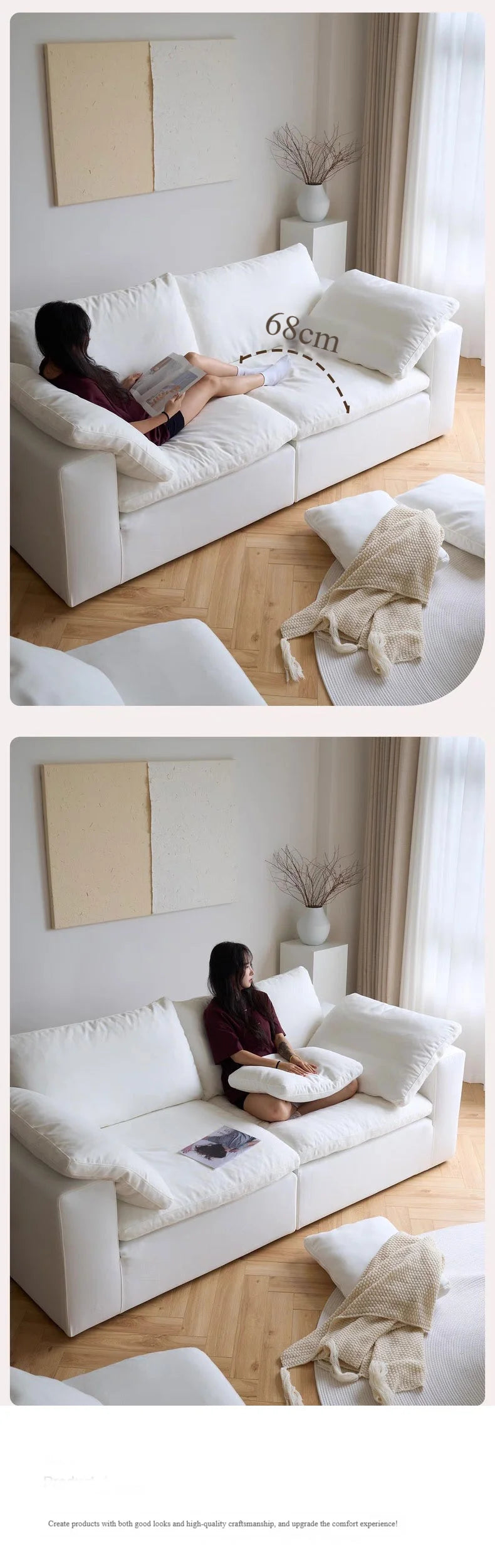 Modern Luxury Living Room Sofa Sectional Set Furniture l Shape 2 3 Seater Compression Boneless Corner Aesthetic for Home Designs - Kimlud