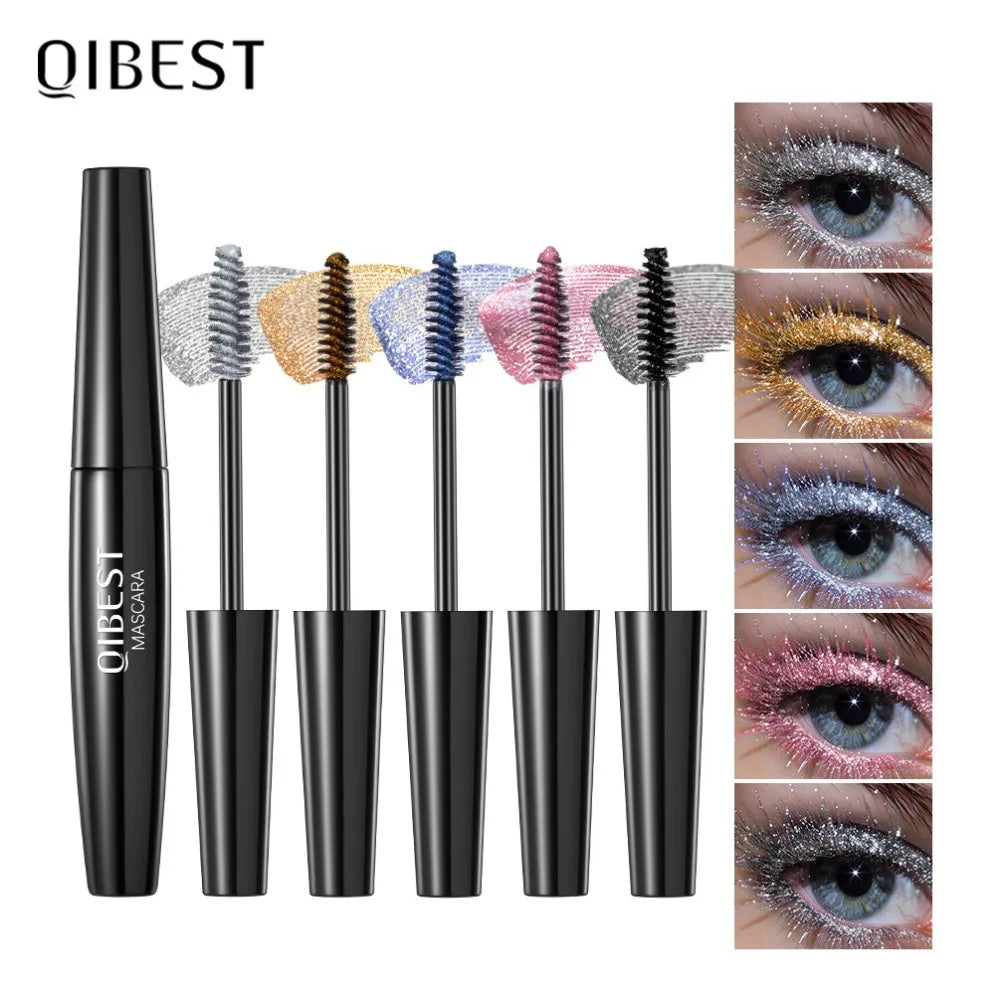 Color Mascara Eyelashes Lengthening Silk Fiber Natural Waterproof Curling Long Lasting Black Purple Silver Stage Eyes...