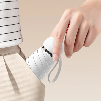 Compact Travel Mini Umbrella Uv Protection Capsule Umbrella 5 Fold Ultra Lightweight Sunshade Umbrellas Protable Manual