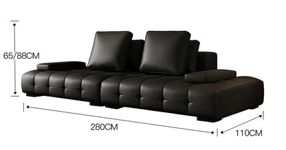 European Longer Sofa Luxury Leather Desig Lounge Living Room Sofa Modern Recliner Puffs Muebles Para El Hogar Couch Furniture
