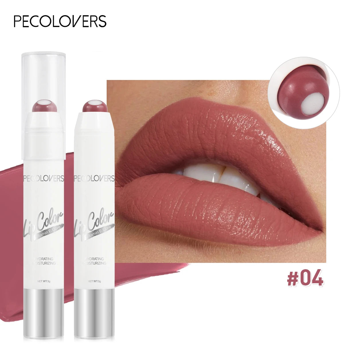 Moisturizing Gloss Lipstick Pen - Long-lasting Waterproof Color Rendering Lip Gloss, Rotating Lipstick Pen
