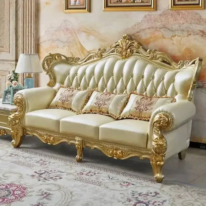 Large Filler Golden Sofas Wood Design Reclining Designer Luxury Couch Lounges Modular Nordic Canape Salon Furniture Home - Kimlud