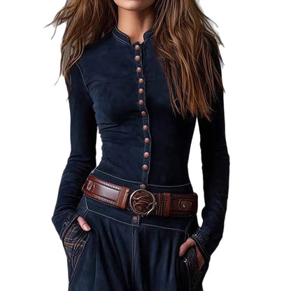 Women's Temperament Commuting Slim Dress Spring Autumn Suede Plaid Plaid Stitching Retro Pocket Button Belt Long-sleeved...